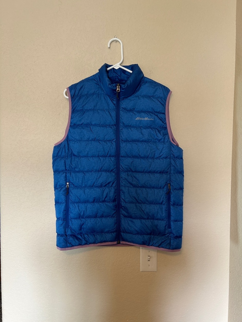Eddie Bauer EB650 Down Puffer Vest Men’s Medium Blue Lightweight Packable